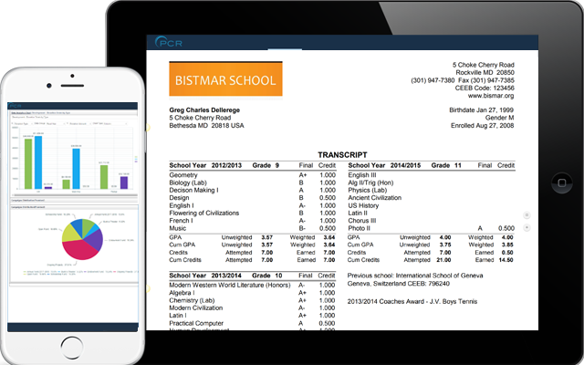 Online reporting and data analytics for school information management system